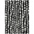 5' X 8' Black And Ivory Abstract Washable Indoor Outdoor Area Rug - Black, Ivory