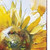 36" White And Yellow Solid Wood Sunflowers Porch Sign