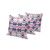 Set of Three 16" X 16" Blue and White Blown Seam Paisley Indoor Outdoor Throw Pillow Polyester