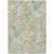 5' X 8' Ivory and Gold Paisley Washable Non Skid Indoor Outdoor Area Rug