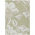 3' X 5' Artichoke Green Ivory And Taupe Floral Washable Indoor Outdoor Area Rug