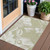 3' X 5' Artichoke Green Ivory And Taupe Floral Washable Indoor Outdoor Area Rug