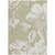 3' X 5' Artichoke Green Ivory And Taupe Floral Washable Indoor Outdoor Area Rug