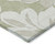 3' X 5' Artichoke Green Ivory And Taupe Floral Washable Indoor Outdoor Area Rug