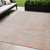 5' X 8' Copper And Silver Abstract Washable Indoor Outdoor Area Rug