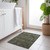2' X 3' Moss Green and Gray Floral Washable Non Skid Indoor Outdoor Area Rug