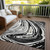 5' X 8' Black Gray And Ivory Abstract Washable Indoor Outdoor Area Rug Transitional Style - Black, Gray, Ivory Color