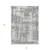 5' X 8' Gray And Ivory Abstract Washable Indoor Outdoor Area Rug Transitional Style - Gray, Ivory Color