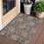 3' X 5' Brown Beige And Taupe Floral Washable Indoor Outdoor Area Rug - Brown, Beige, Taupe