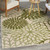 5' X 8' Ivory And Green Floral Indoor Outdoor Area Rug - 880016456561