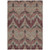 5' X 8' Burgundy Beige And Charcoal Ikat Washable Indoor Outdoor Area Rug