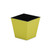 5" Yellow Recycled Plastic Indoor Outdoor Square Pot Planter