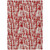 5' X 8' Red And Ivory Abstract Washable Indoor Outdoor Area Rug Transitional Style - Red, Ivory Color