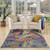 4' X 6' Orange Green And Blue Indoor Outdoor Area Rug