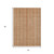 3' X 5' Rust Beige And Linen Striped Washable Indoor Outdoor Area Rug