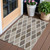 3' X 5' Beige Gray And Brown Geometric Washable Indoor Outdoor Area Rug