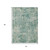 3' X 5' Teal Blue And Beige Abstract Washable Indoor Outdoor Area Rug