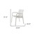 Set of Two White Faux Rattan Heavy Duty Plastic Outdoor Stacking Arm Chairs
