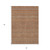 3' X 5' Orange And Taupe Striped Washable Indoor Outdoor Area Rug