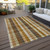 5' X 8' Wheat Ivory And Brown Plaid Washable Indoor Outdoor Area Rug