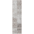 8' Runner Taupe and Ivory Patchwork Washable Non Skid Indoor Outdoor Runner Rug