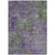 3' X 5' Purple And Green Abstract Washable Indoor Outdoor Area Rug - Purple, Green