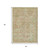 5' X 8' Salmon Fern Green And Beige Floral Medallion Washable Indoor Outdoor Area Rug