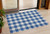 3' X 5' Navy Blue And Gray Plaid Washable Indoor Outdoor Area Rug
