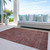 5' X 8' Orange And Copper Southwestern Washable Indoor Outdoor Area Rug