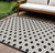 8' X 11' Black And White Geometric Indoor Outdoor Area Rug