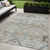 5' X 8' Beige Taupe And Tan Floral Washable Indoor Outdoor Area Rug