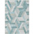 5' X 8' Teal Blue Geometric Washable Indoor Outdoor Area Rug - Teal Blue