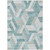 5' X 8' Teal Blue Geometric Washable Indoor Outdoor Area Rug