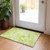 2' X 3' Lime Green Abstract Washable Non Skid Indoor Outdoor Area Rug