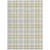 3' X 5' Yellow And Gray Plaid Washable Indoor Outdoor Area Rug