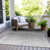 5' X 8' Silver And Black Ombre Washable Indoor Outdoor Area Rug