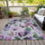 5' X 8' Lavender And Artichoke Green Floral Washable Indoor Outdoor Area Rug