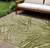 8' X 11' Ivory And Green Palm Leaf Indoor Outdoor Area Rug