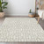 3' X 5' Ivory And Beige Geometric Washable Indoor Outdoor Area Rug Transitional Style - Ivory, Beige Color