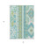 3' X 5' Mint Green Blue And Ivory Aztec Washable Indoor Outdoor Area Rug