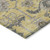 3' X 5' Yellow Gray And Charcoal Oriental Washable Indoor Outdoor Area Rug