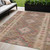 5' X 8' Brown Geometric Washable Indoor Outdoor Area Rug - Brown