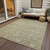 3' X 5' Taupe And Beige Floral Washable Indoor Outdoor Area Rug Transitional Style - Taupe, Beige Color