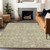 3' X 5' Taupe And Beige Floral Washable Indoor Outdoor Area Rug Transitional Style - Taupe, Beige Color