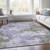 3' X 5' Lavender And Taupe Abstract Washable Indoor Outdoor Area Rug