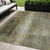 5' X 8' Olive Green And Ivory Abstract Washable Indoor Outdoor Area Rug - Olive Green, Ivory