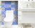 7" x 7" Dark and Light Blue Mosaic Peel and Stick Removable Tiles - 4512839547985