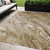 5' X 8' Brown Tan And Beige Abstract Washable Indoor Outdoor Area Rug