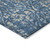 5' X 8' Blue And Ivory Floral Washable Indoor Outdoor Area Rug