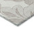 3' X 5' Ivory Beige And Taupe Floral Washable Indoor Outdoor Area Rug